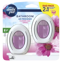 Ambi Pur Merlion DUO osviežovač vzduchu do kúpeľne Flower & Spring 2x8 ml