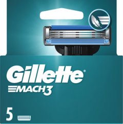 Gillette náhradné holiace hlavice Mach3, 5 ks
