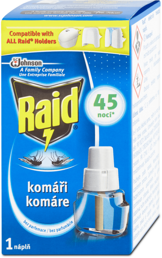 Raid elektrická tekutá náplň proti komárom 45 nocí 30 ml