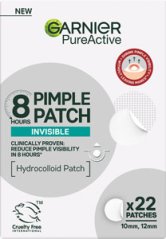 Garnier hydrokoloidné náplasti na akné Pimple Patch Invisible, 22 ks