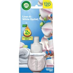Air Wick  náhradná náplň Bielizeň a Biela orchidea 19ml