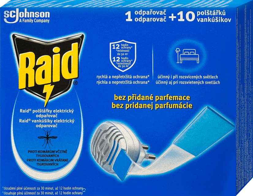 Raid elektrický odparovač so suchou náplňou bez parfumácie