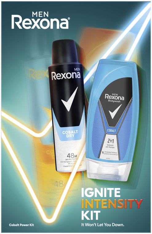 Rexona Cobalt darčekové balenie – deodorant + 2v1 sprchový gél Rexona Cobalt darčekové balenie – deodorant + 2v1 sprchový gél
