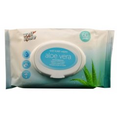 Well Done vlhčený toaletný papier Aloe Vera – 60 ks