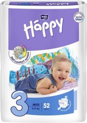 Bella Happy detské plienky Midi 3 (5-9 kg) 52ks