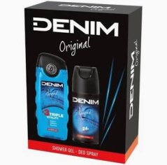 Denim darčeková sada Original – sprchový gél + dezodorant sprej