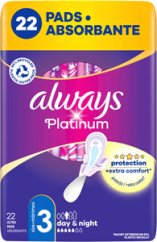 Always Platinum Night hygienické vložky 22 ks