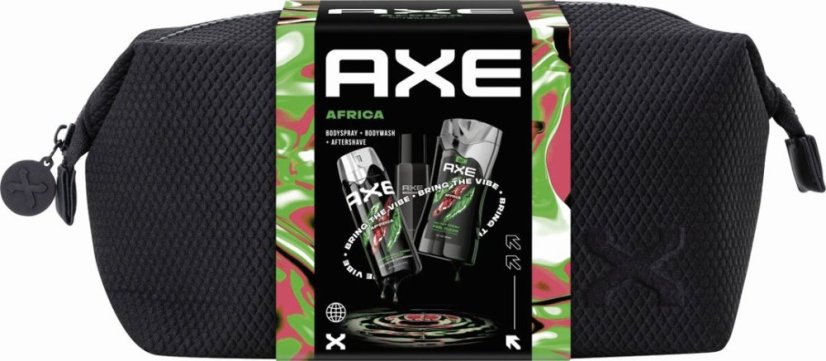 Darčeková sada Axe Africa  sprchový gél + sprej + voda po holení + taška