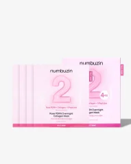 Numbuzin - No.2 Rose PDRN Overnight Collagen Mask, 1 Box, 37g x 4ea