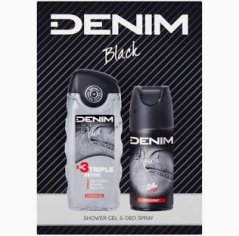Denim darčeková sada Black – sprchový gél + dezodorant sprej