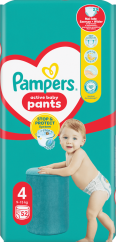 Pampers Pants plienkové nohavičky veľkosť 4 (9–15 kg) 52 ks