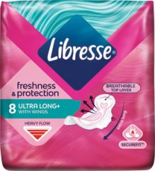 Libresse Ultra Long Wing vložky, 8 ks