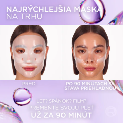 L'Oréal Paris Filler Glass rozjasňujúca pleťová textilná maska  1ks
