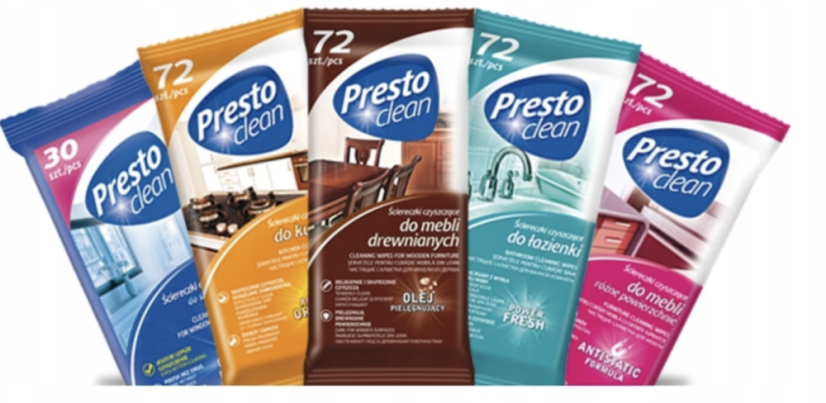 Presto Clean vlhčené utierky kúpeľňa 72 ks