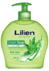 Lilien krémové tekuté mydlo s dávkovačom Aloe Vera, 500 ml