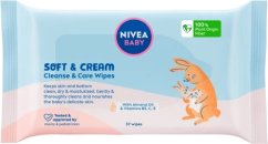 Nivea Baby vlhčené obrúsky Soft & Cream 57 ks