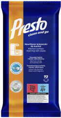 Presto Clean vlhčené utierky kuchyňa 72 ks