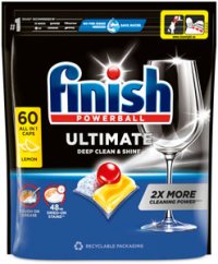 Finish Ultimate All in 1 Lemon Sparkle tablety do umývačky riadu 60 ks