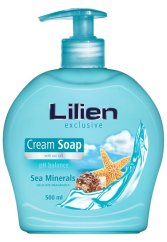 Lilien krémové tekuté mydlo s dávkovačom Morské minerály, 500 ml