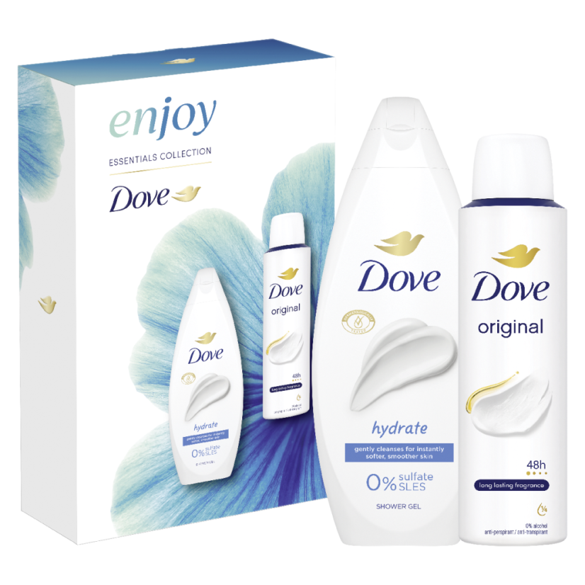 Dove Darčekový Set Hydrate + Original – Sprchový Gél 250 ml + Deodorant 150 ml