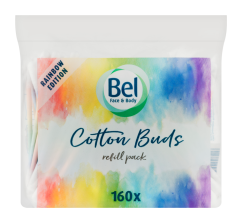 Vatové tyčinky Bel F&B dúhové, 160 ks