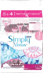 Gillette dámske jednorazové holiace strojčeky Simply Venus3 12 ks