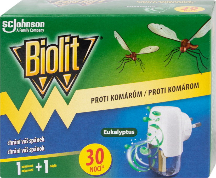 Biolit elektrický odparovač s tekutou náplňou eukalyptus 30 nocí 21 ml