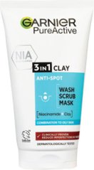 Garnier gélový pleťový peeling a maska 3v1 Pure Clay, 150 ml