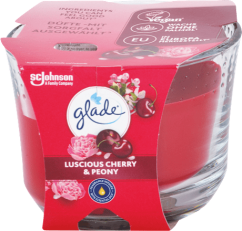 Glade vonná sviečka Cherry & Peony 204 g