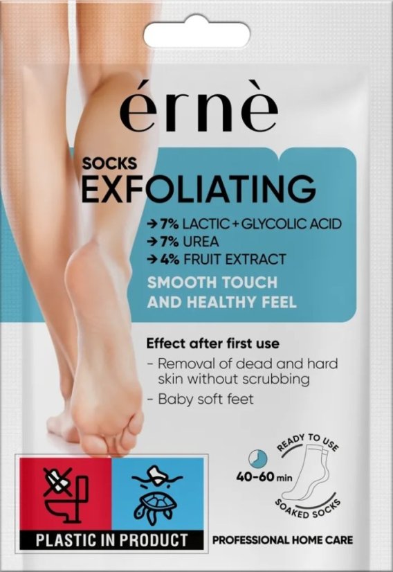 ERNE Exfoliačné PONOŽKY na odstránenie zhrubnutej kože na chodidlách 1 pár/bal