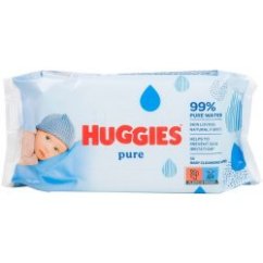 Huggies vlhčené obrúsky Pure bez parfumácie 56 ks