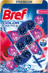 Bref tuhý WC blok Color Aktiv Flower 3 x 50 g