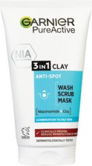 Garnier gélový pleťový peeling a maska 3v1 Pure Clay, 150 ml