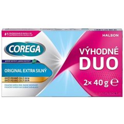Corega fixačný krém na zubné náhrady Original Extra silný DUO 2x40g