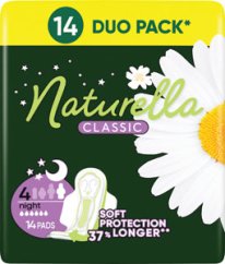 Naturella Camomile Classic Night hygienické vložky 14 ks