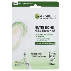 Garnier textilná pleťová maska s mandlovým mlékem pro suchou a citlivou pleť Skin Naturals 28 g
