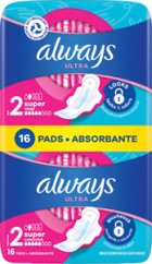 Always Ultra super Plus hygienické vložky 16 ks