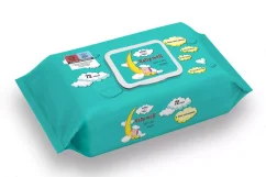 Well Done detské vlhčené obrúsky Baby Wipes modré Aloe vera 72 ks