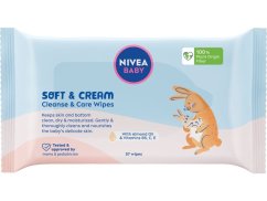 NIVEA Baby vlhčené obrúsky Soft & Cream 57 ks
