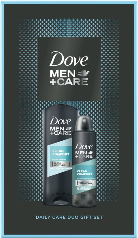Dove MEN+CARE Clean Comfort darčekové balenie – sprchový gél 400 ml + deodorant