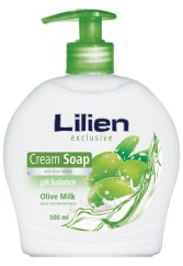 Lilien krémové tekuté mydlo s dávkovačom Oliva, 500 ml