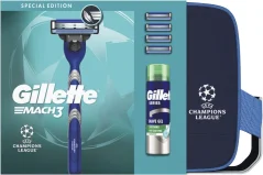 Gillette Mach3 darčeková sada – strojček + 4 náhradné hlavy + gél 200 ml