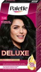 Palette Deluxe Oil-Care Color farba na vlasy 1-0 sýtočierna, 1 ks