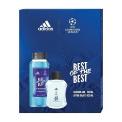 Adidas darčeková sada UEFA 10 – voda po holení 100 ml + sprchový gél