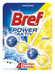 Bref tuhý WC blok PowerAktiv 50g Lemon