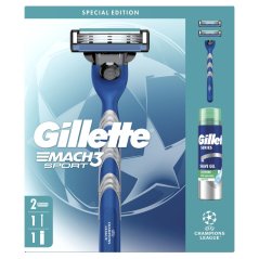 Gillette Mach3 darčeková sada – strojček + 2 náhradky + gél 200 ml