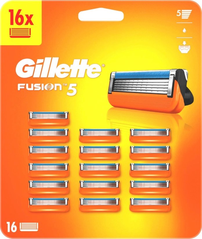 Gillette Fusion náhradné hlavice 16 ks