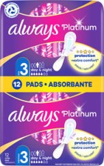 Always Platinum Night hygienické vložky 12 ks